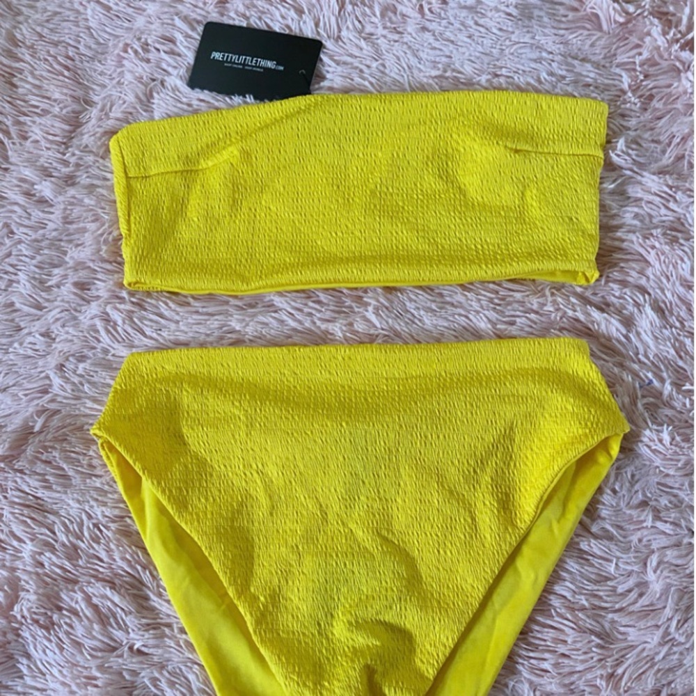 PLT bandeau crinkle bikini *TOP ONLY* NWT